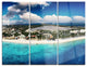"Caribbean Coast Tropical Panorama" Photo Metal Wall Art, 3 Panels, 36"x28"