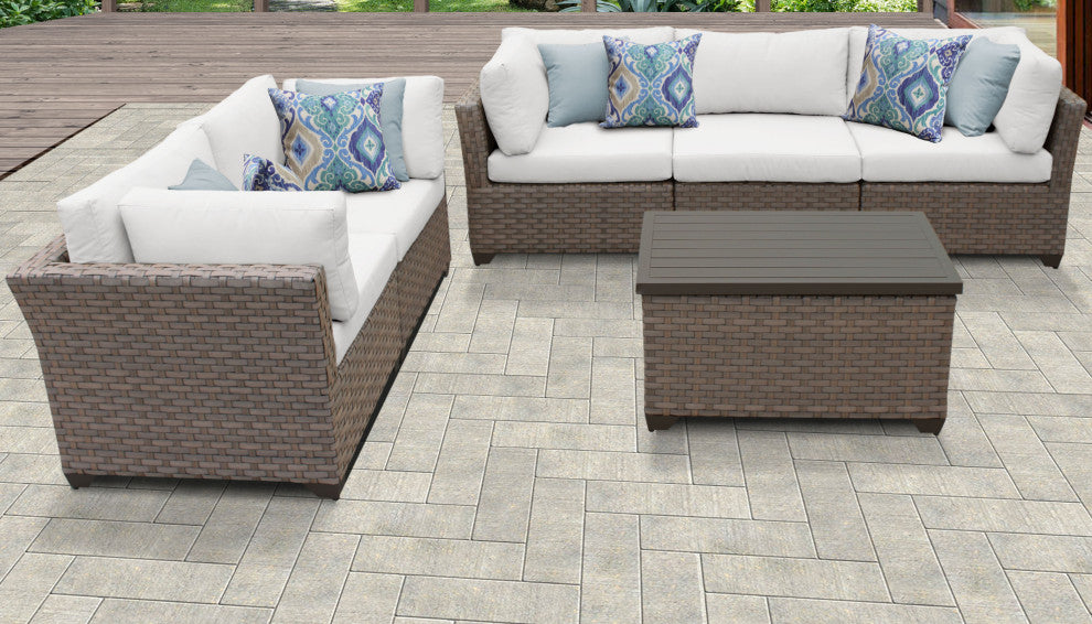 Monterey 6 Piece Outdoor Wicker Patio Furniture Set 06c
