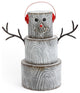 24" High Metal Snowman Figurine