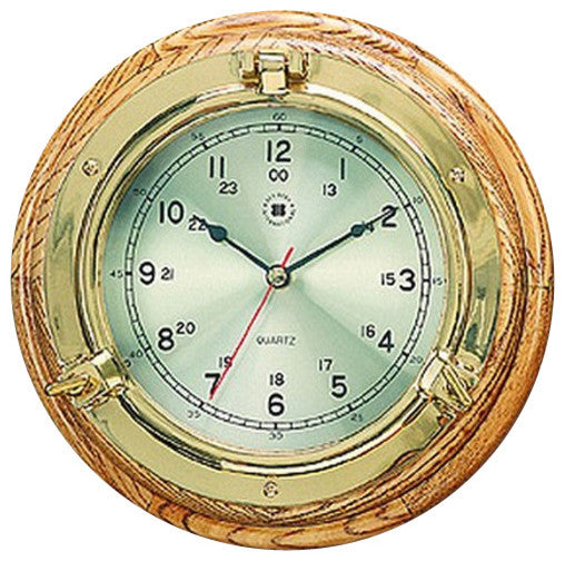 Brass Porthole Quartz Clock