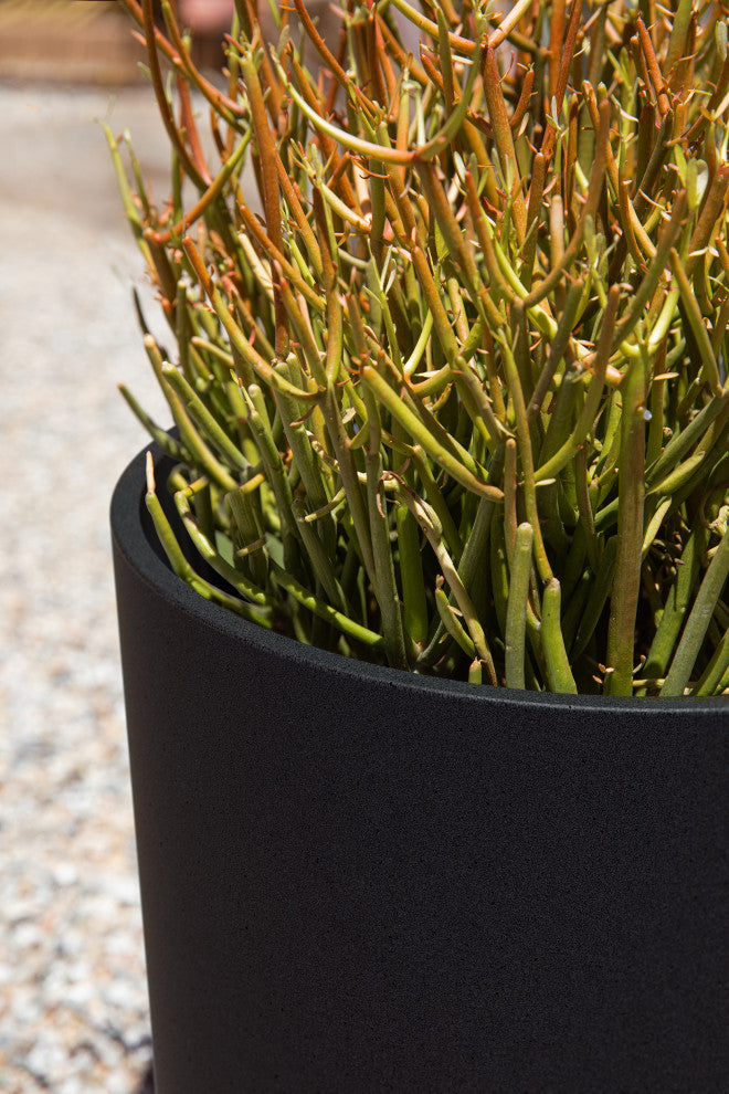 Pure Series Kona Planter, Black, 10", 2 Pack