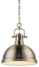 Golden Lighting Duncan Pendant, Aged Brass