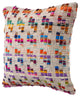 Eclectic Multicolored Chindi Throw Pillow