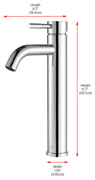 Elegant Lighting FAV-1007 Victor 1.5 GPM Vessel 1 Hole Bathroom - Brushed Gold