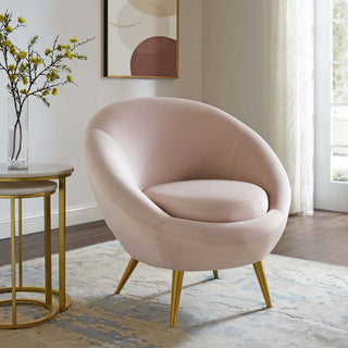 Circuit Performance Velvet Accent Chair Pink