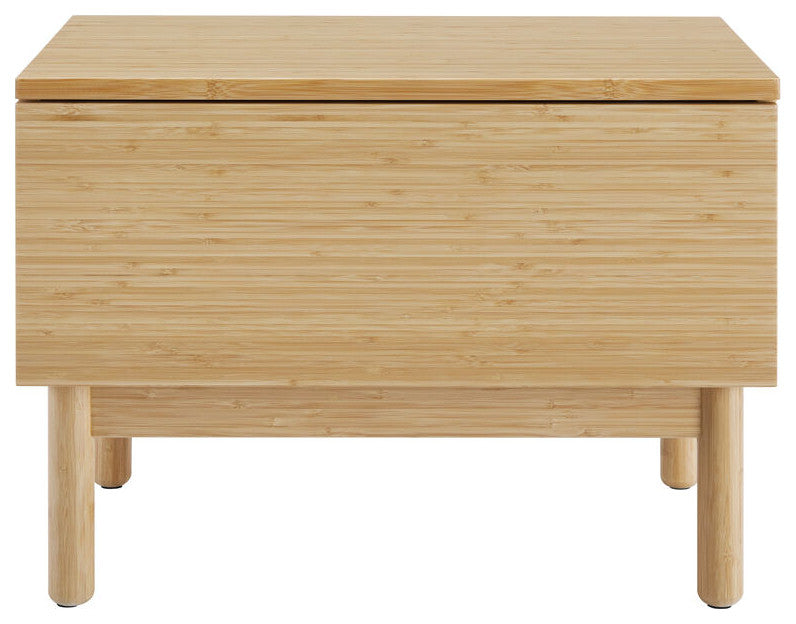 Greenington Monterey Solid Moso Bamboo 1 Drawer Nightstand | Wheat