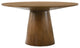 Terra Transitional Round Dining Table Only, Walnut