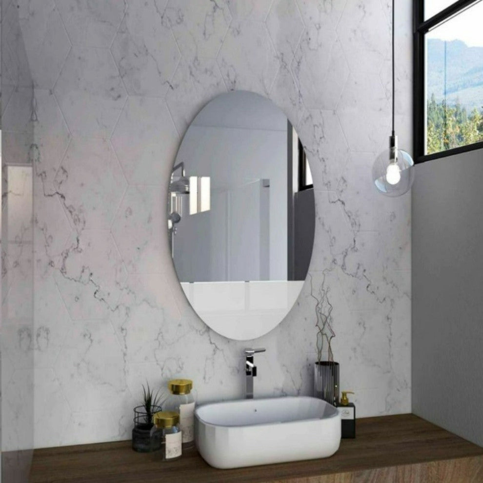 Mirror Monterrey, Frameless Oval Mirror - Clear