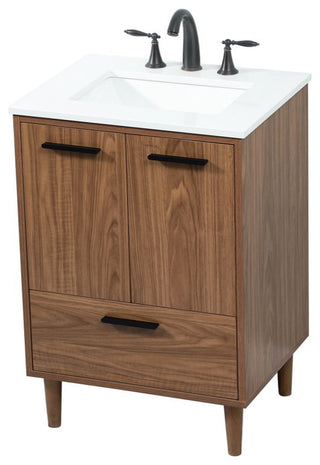 Bailey 19" Modern Walnut Brown-Light Bathroom Vanity