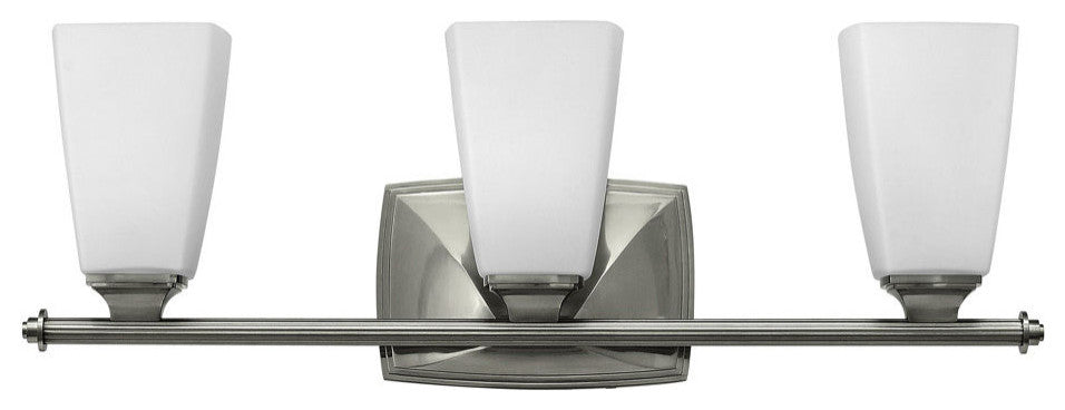Hinkley Darby Three Light Vanity, Brushed Nickel