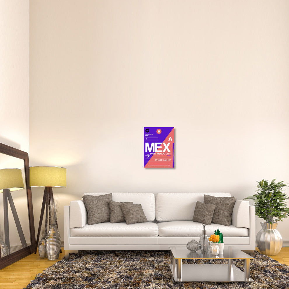"MEX Mexico City Luggage Tag 1" Fine Art Print