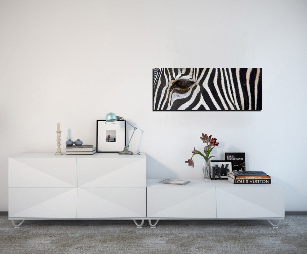 "Zebra" Tempered Glass Wall Art