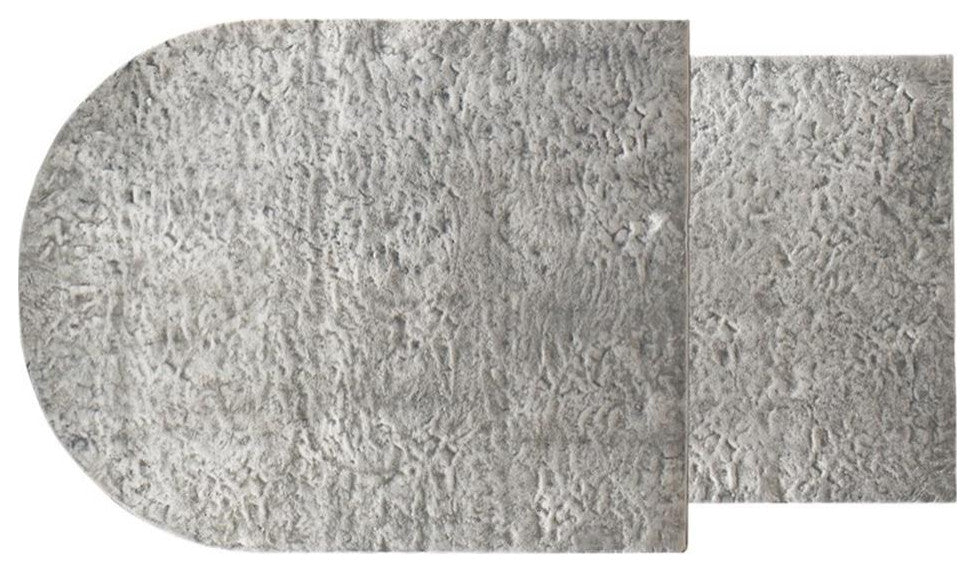 Bowery Hill Contemporary Metal Nesting Tables in Silver Finish