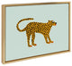 Sylvie Glam Cat Framed Canvas by Bouffants and Broken Hearts, Gold 18x24