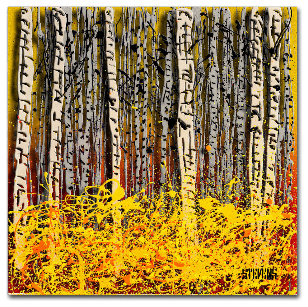 'Fall Aspens' Canvas Art by Roderick Stevens