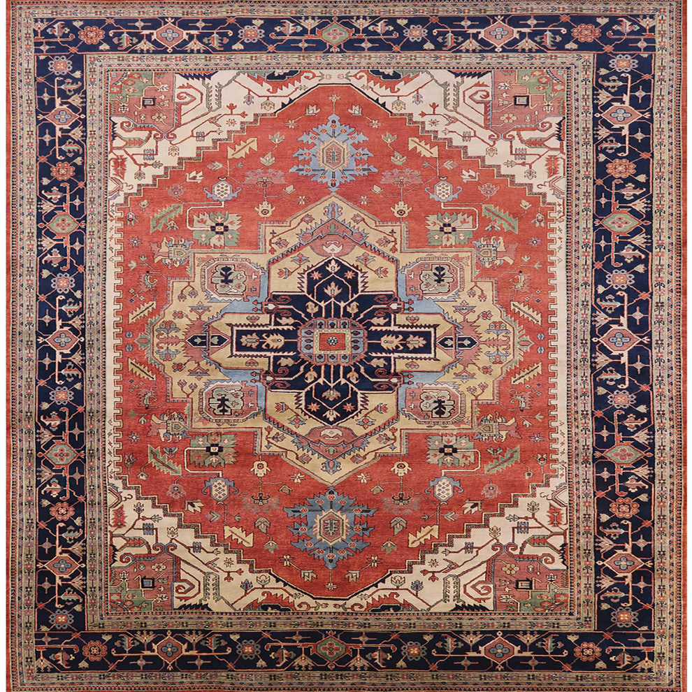 Ahgly Company Indoor Square Mid-Century Modern Area Rugs, 3' Square