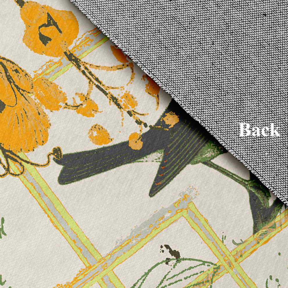 Singing Bird Spring Chenille Rug, Mango, 4'x6'