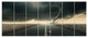 Yellow Rose on the Dark Road, Landscape Canvas Art Print, 83"x32", 7 Panels