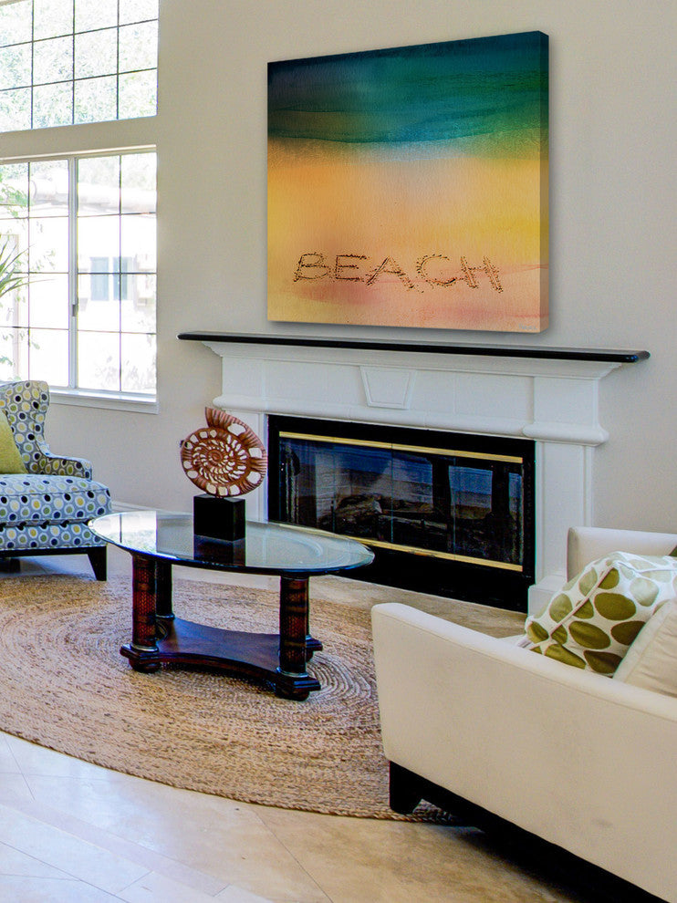 "Beach Sand" Painting Print on Wrapped Canvas, 40"x40"