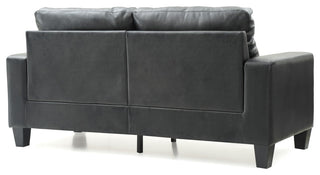 Newbury Faux Leather Modular Sofa, Black