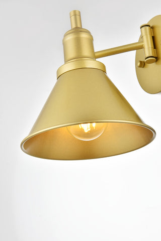 1 Light Brass Swing Arm Plug, Wall Sconce