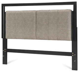 Avery Beige and Black Platform Bed