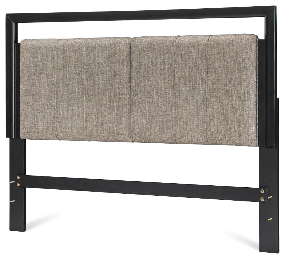 Avery Beige and Black Platform Bed