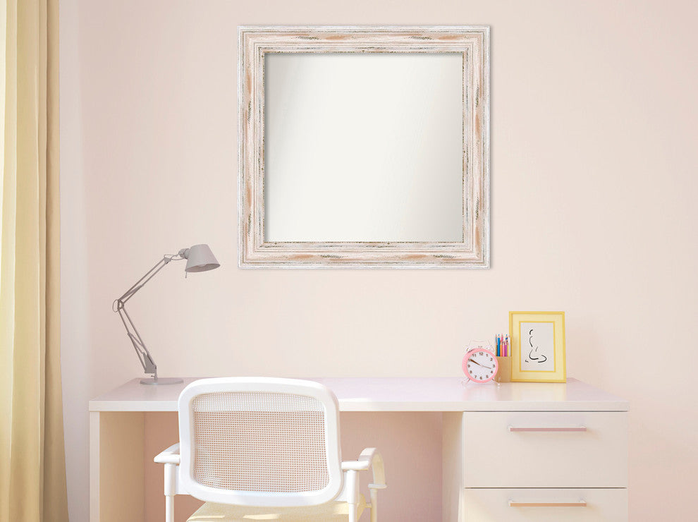 Wall Mirror Choose your Custom Size, Alexandria White Wash