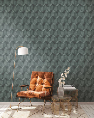 Textured Wallpaper Modern Featuring 3D Geometric Structure, 388272