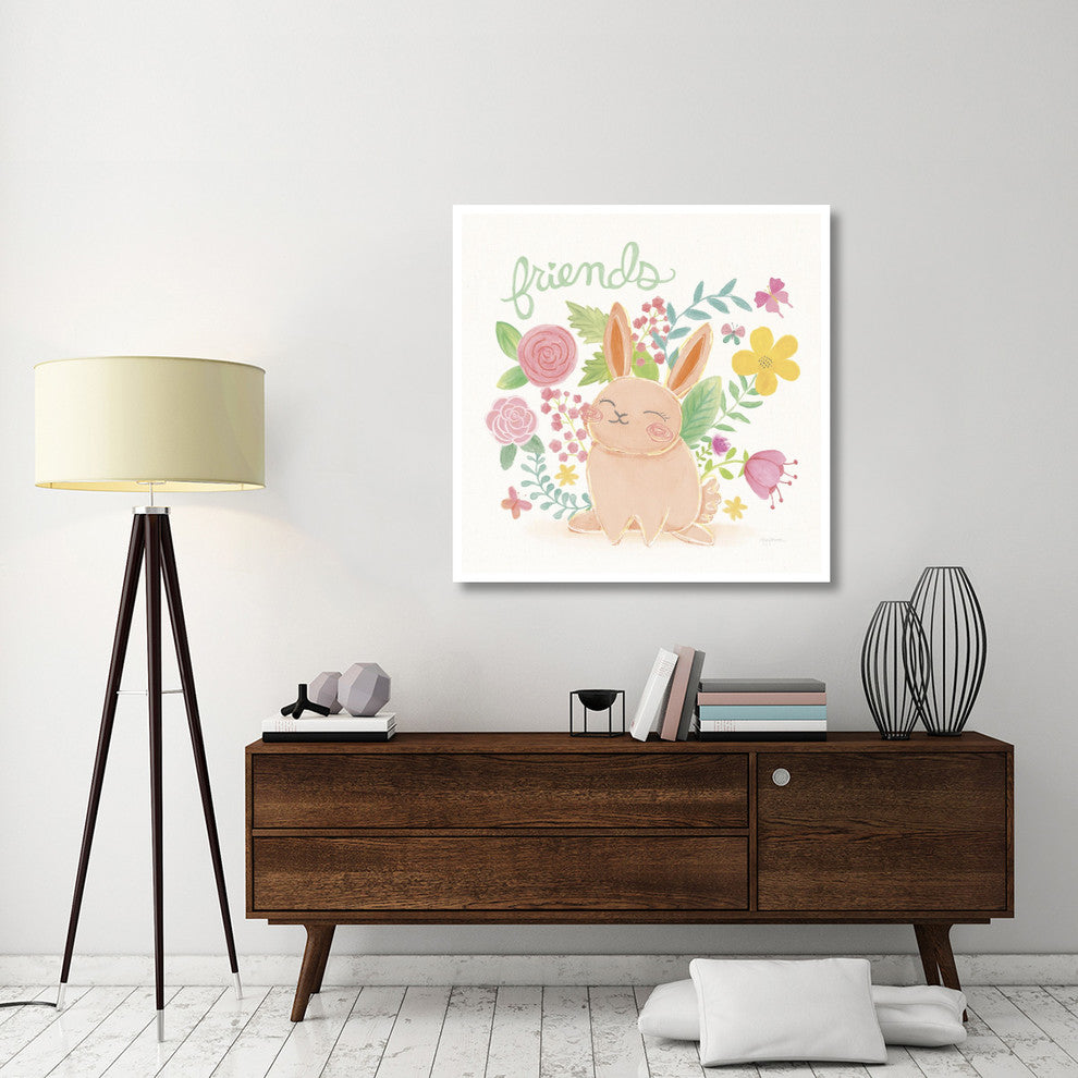 "Garden Friends White II" Digital Paper Print by Mary Urban, 42"x42"
