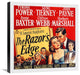 "The Razors Edge" Stretched Canvas Giclee by Hollywood Photo Archive, 22"x22"