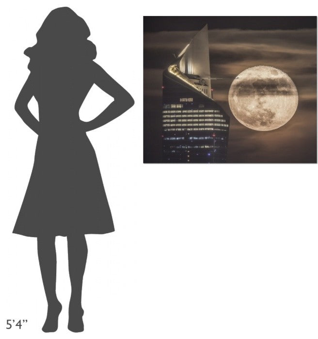 "Handling The Supermoon" Stretched Canvas Giclee by Faisal Alnomas, 36x31"