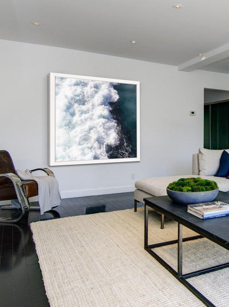 "Midnight Blue Wave" Framed Print by Ingrid Beddoes