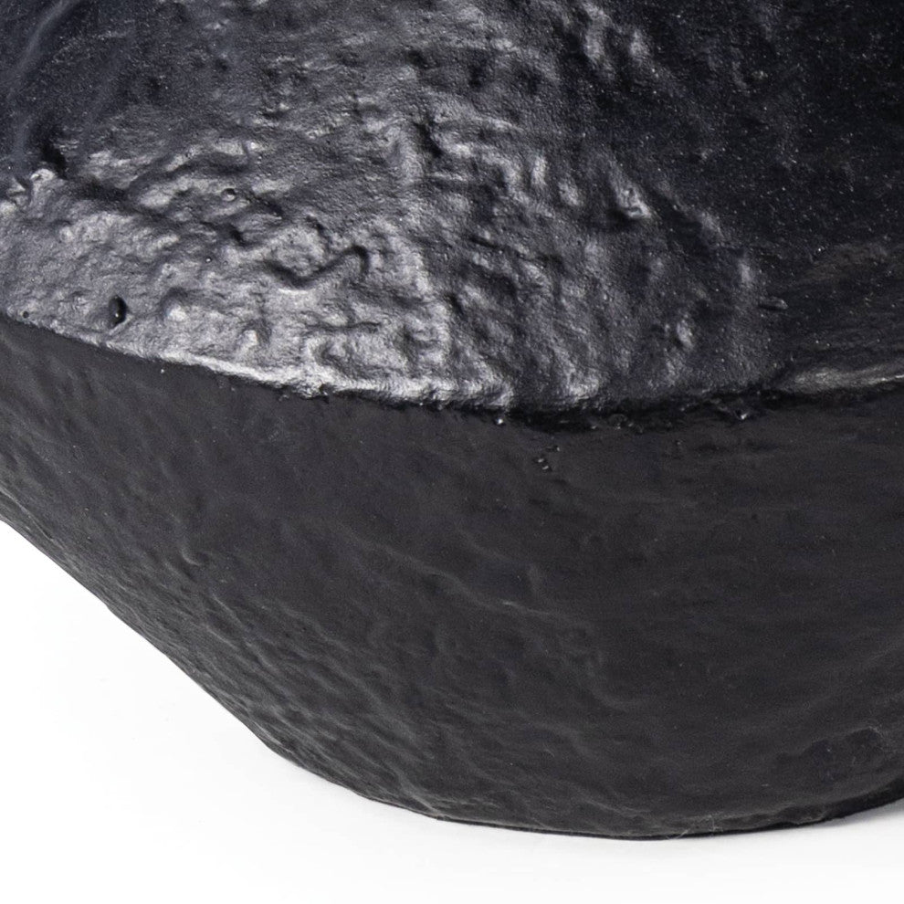 Poe Metal Vase, Black