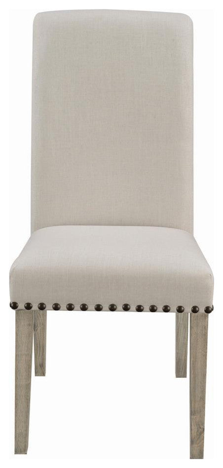 Salem Upholstered Side Chairs Rustic Smoke and Grey (Set of 2)