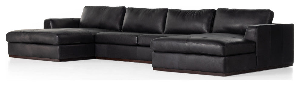 Colt 3pc U Sectional-Heirloom Black