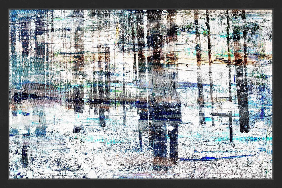 Parvez Taj "Deserted Forest" Framed Painting Print, 18"x12"