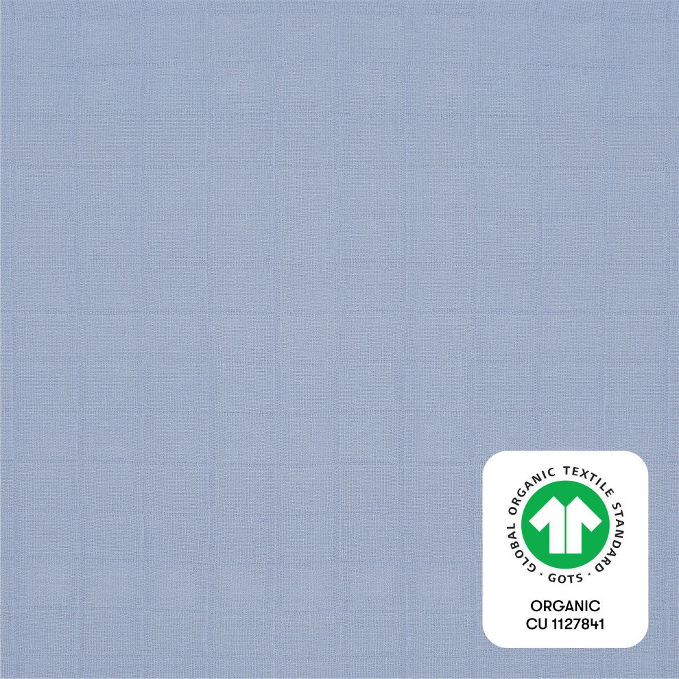 All-Stages Midi Crib Sheet, GOTS Certified Organic Muslin Cotton, Dewdrop