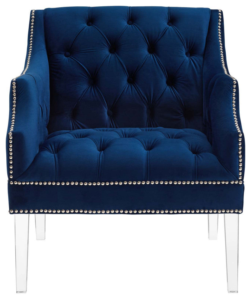 Proverbial Tufted Button Accent Performance Velvet Armchair by Modway