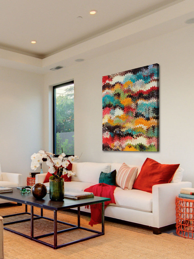 "Wavy Blends IV" Painting Print on Canvas by Irena Orlov