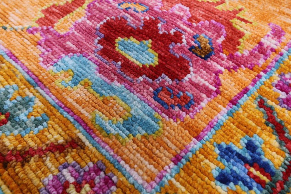 9' 5" X 12' 1" Turkish Oushak Hand Knotted Wool Rug - Q14857