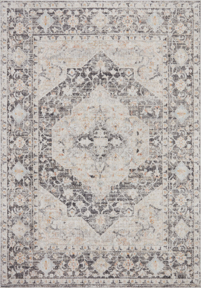 Loloi II Monroe Charcoal / Multi 2'-6" x 5'-9" Accent Rug