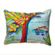 Betsy Drake Cocoa Nuts & Boats Large Indoor/Outdoor Pillow 18x18