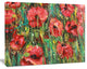 Red Poppies Watercolor Drawing, Extra Large Floral Wall Art, 60"x28"