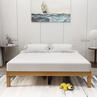 Gewnee Queen Size Wood Platform Bed Frame