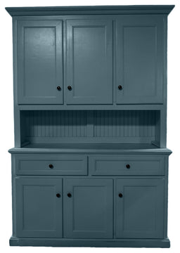 Modern Dining Hutch and Buffet, Smokey Blue