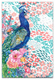 Watercolor Peacock 12x18 Canvas Wall Art