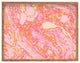 Amy Sia Marble Orange Pink Rectangular Tray, 18"x14"