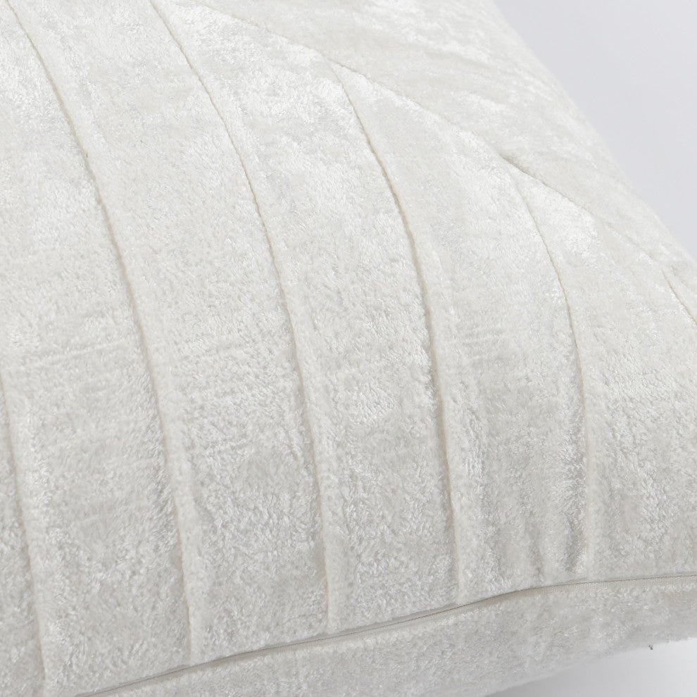 Laurant 14"x 26" Velvet Throw Pillow, Ivory by Kosas Home, Ivory