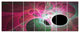 Pink Fractal Angel Wings, Abstract Wall Art Canvas, 83"x32", 7 Panels
